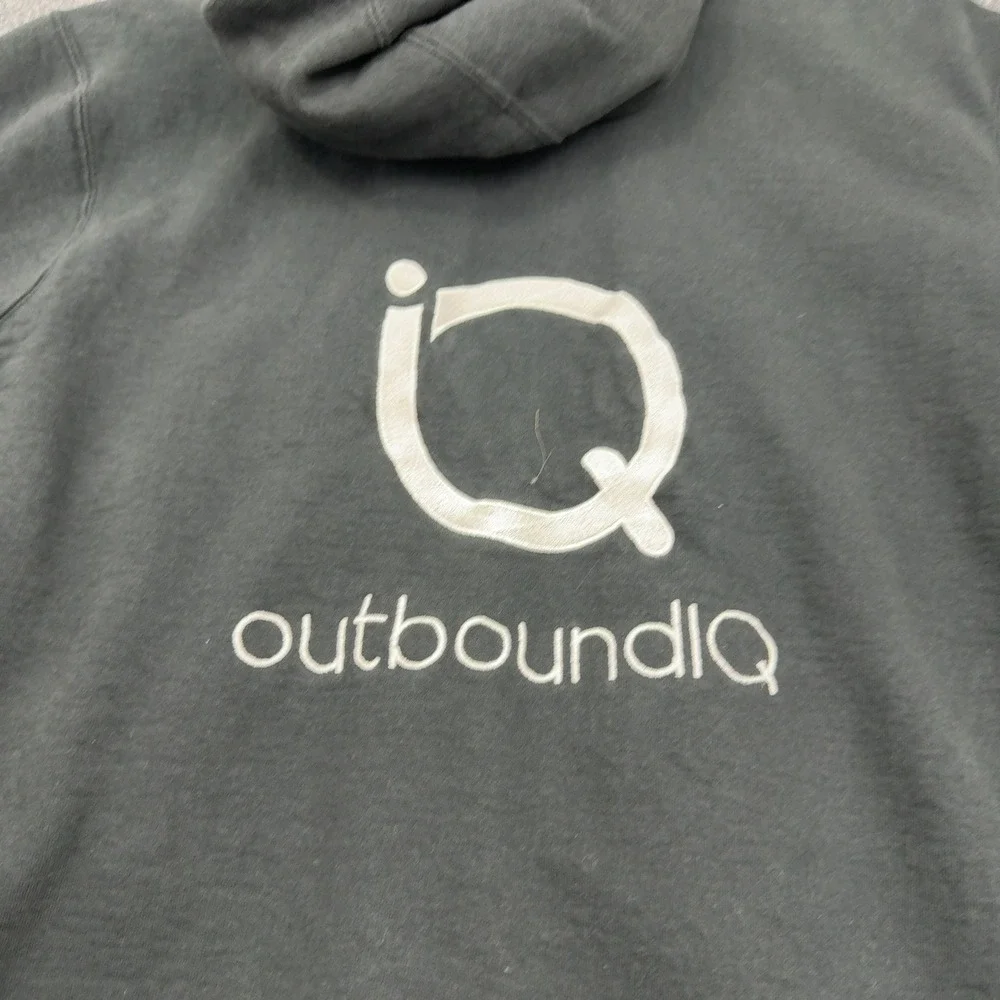 American Giant Zip Up Hoodie Men XL Black Cotton OutboundIQ Graphic Casual Style - Picture 7 of 8
